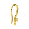 Rack Plating Brass Pave Cubic Zirconia Earring Hooks KK-O143-19G-2