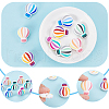 SUNNYCLUE 10Pcs 5 Colors Food Grade Eco-Friendly Silicone Focal Beads SIL-SC0001-07-4