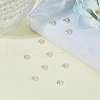 FIBLOOM 10Pcs Rondelle 925 Sterling Silver Rondelle Beads STER-FI0001-01-5