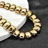304 Stainless Steel Rectangle Link Chain Braceletes for Women BJEW-R022-01G-2