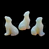 Gemstone Carved Healing Wolf Figurines G-H288-03-3