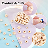   250Pcs 5 Styles Unfinished Wood Rondelle Beads WOOD-PH0002-95-4