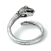 Snake Alloy Open Cuff Rings RJEW-K275-78AS-3