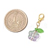 Flower Glass Pendant Decorations HJEW-JM03336-3