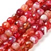 Natural Agate Dyed Beads Strands G-H028-A08-01-2