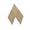 Unfinished Wood Rhombus Shape Discs Slices WOCR-PW0001-005B-1