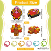 BENECREAT 32Pcs 8 Styles Food Grade Eco-Friendly Silicone Beads with Baking Painted Zinc Alloy Knitting Stitch Marker Rings SIL-BC0001-09-2