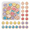 Beadthoven 50Pcs 25 Style Zinc Alloy Enamel Pendants ENAM-BT0001-18-12