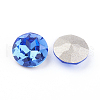 Pointed Back & Back Plated Glass Rhinestone Cabochons X-RGLA-J012-8mm-206-2