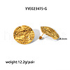Vintage French Style Stainless Steel Stud Earrings VB0926-1-2