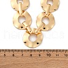 Iron & Alloy Flat Round Link Chain Necklaces for Women NJEW-U046-04G-3