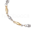 304 Stainless Steel Horse Eye Link Chain Bracelet Makings for Women AJEW-JB01340-01-4