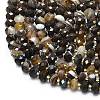 Natural Banded Agate Beads Strands G-P573-A09-01-3