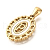 Golden 304 Stainless Steel Pendants STAS-K300-02G-P-2