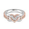 Heart & Infinity Alloy with Crystal Rhinestone Finger Rings for Women FS-WG07318-14-2