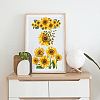 3 Sheets 3 Styles Sunflower PVC Waterproof Decorative Stickers DIY-WH0404-015-6