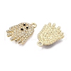 Rack Plating Alloy Rhinestone Pendants PALLOY-T091-04KCG-RS-2
