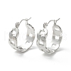 304 Stainless Steel Cuban Link Chunky Hoop Earrings for Women EJEW-P197-07P-1