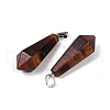 Dyed & Heated Natural Red Tiger Eye Pointed Pendants X-G-I314-02P-11-5