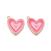 Rack Plating Alloy Enamel Pendants X-ENAM-N056-432A-1