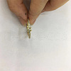 Brass Micro Pave Clear Cubic Zirconia Finger Rings FS-WGE303B-07-1