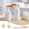 24Pcs 2 Styles Heart/Hexagon with Word Dish Wood Pendant Decorations HJEW-GA00006-6