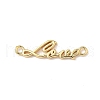 Brass Word Love Connector Charms KK-Q068-10A-1