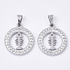 201 Stainless Steel Pendants STAS-N089-31P-1