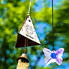 SUPERFINDINGS 3Pcs Glass Butterfly Pendant Decorations AJEW-FH0005-36-6