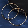 304 Stainless Steel Hoop Earrings EJEW-S250-01A-G-2