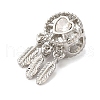 Rack Plating Alloy Rhinestone European Beads PALLOY-S189-39P-02-2