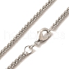 2mm Rack Plating Brass Wheat Chain Necklaces for Women Men MAK-L044-58P-2