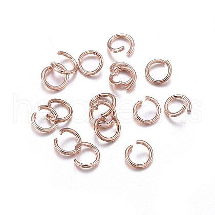 304 Stainless Steel Jump Rings STAS-O107-06RG-I-1