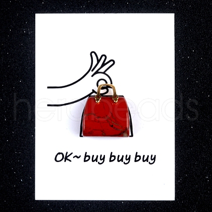 Natural Red Jasper Handbag Display Decorations PW-WG140F5-07-1