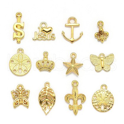 Tibetan Style Alloy Pendants TIBEP-MSMC003-G-1