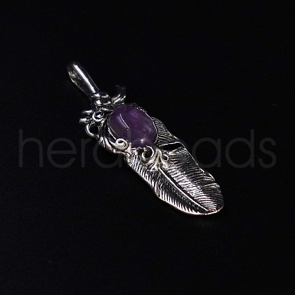 Natural Amethyst Big Pendants FIND-PW0015-26A-1