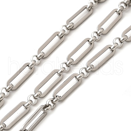 304 Stainless Steel Rectangle Link Chains CHS-C016-09P-1