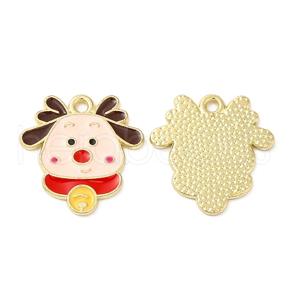 Christmas Alloy Enamel Pendants ENAM-D050-13D-01G-1