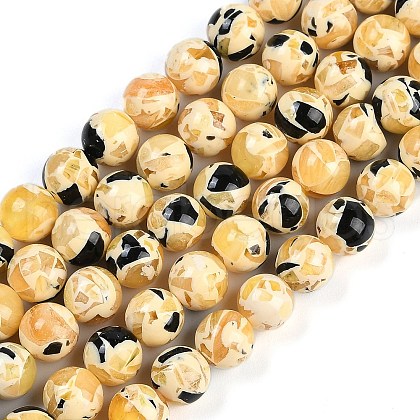 Sythetic Amber Beads Strands X1-G-M199-02C-1
