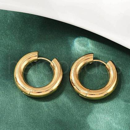 202 Stainless Steel Polishing Hoop Earrings EJEW-M106-02G-04-1