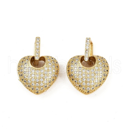 Brass Micro Pave Cubic Zirconia Pendants KK-S526-32G-1
