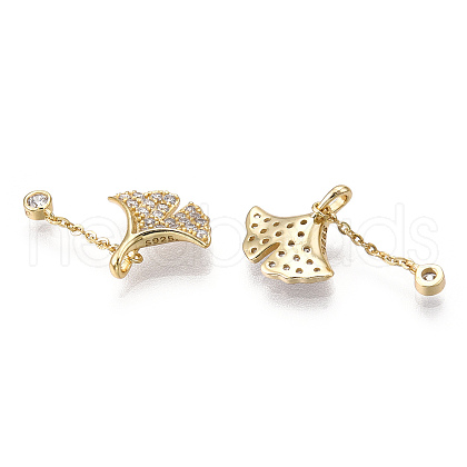 925 Sterling Silver Micro Pave Cubic Zirconia Charms STER-T004-13G-1