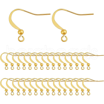 Long-Lasting Plated Brass Earring Hooks KK-BC0006-06G-NF-1