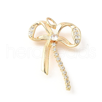 Brass Micro Pave Cubic Zirconia Pendants KK-V008-13G-02-1