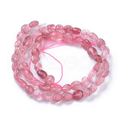 Natural Strawberry Quartz Beads Strands G-P433-10-1