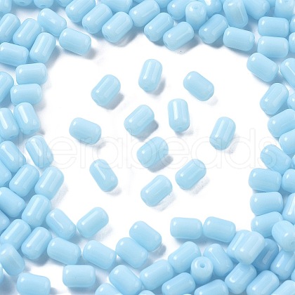 Opaque Imitation Jade Glass Beads GLAA-Z012-02B-1