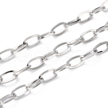 304 Stainless Steel Paperclip Chain CHS-H031-06P-1