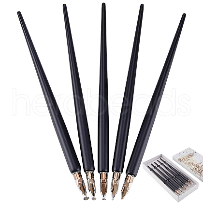 Wooden Dipped Pen AJEW-WH20004-11-1