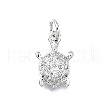 Brass Micro Pave Cubic Zirconia Pendants KK-K400-41P-1