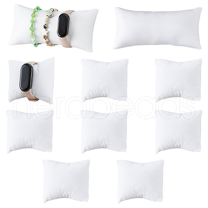 DICOSMETIC 10Pcs 2 Styles Leather & Velvet Pillow Jewelry Bracelet Watch Displays BDIS-DC0001-01-1
